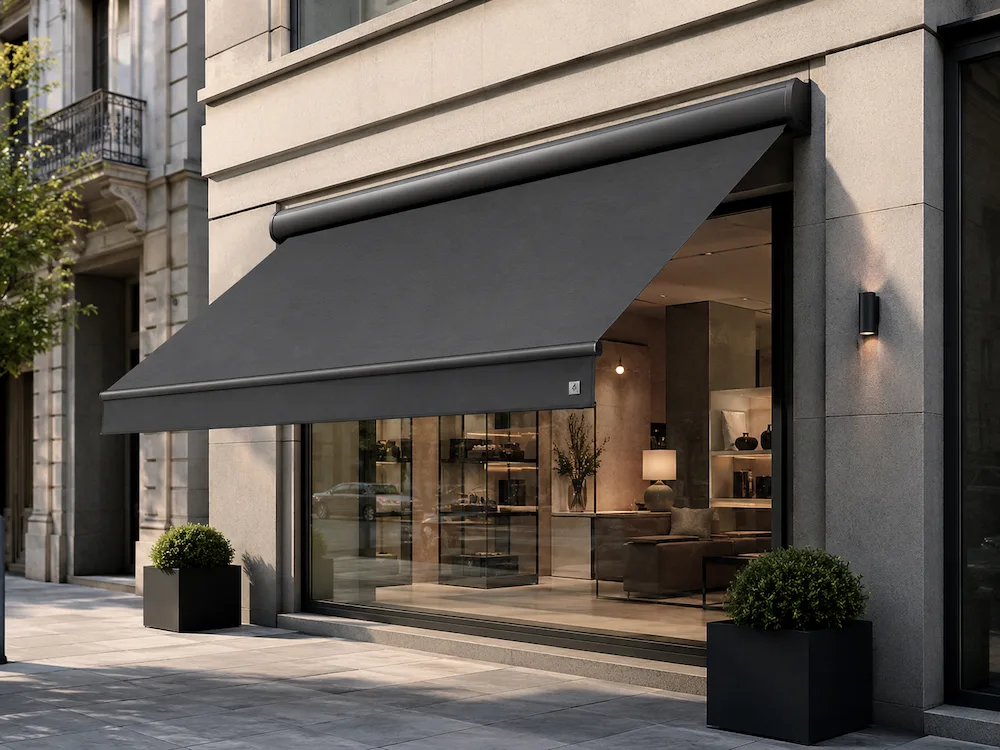 Toldo cofre para local comercial