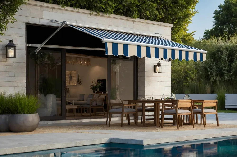 Toldo extensible patio trasero